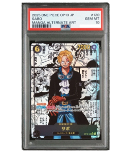Sabo SEC PSA-10 OP13-120 Manga Pararrel